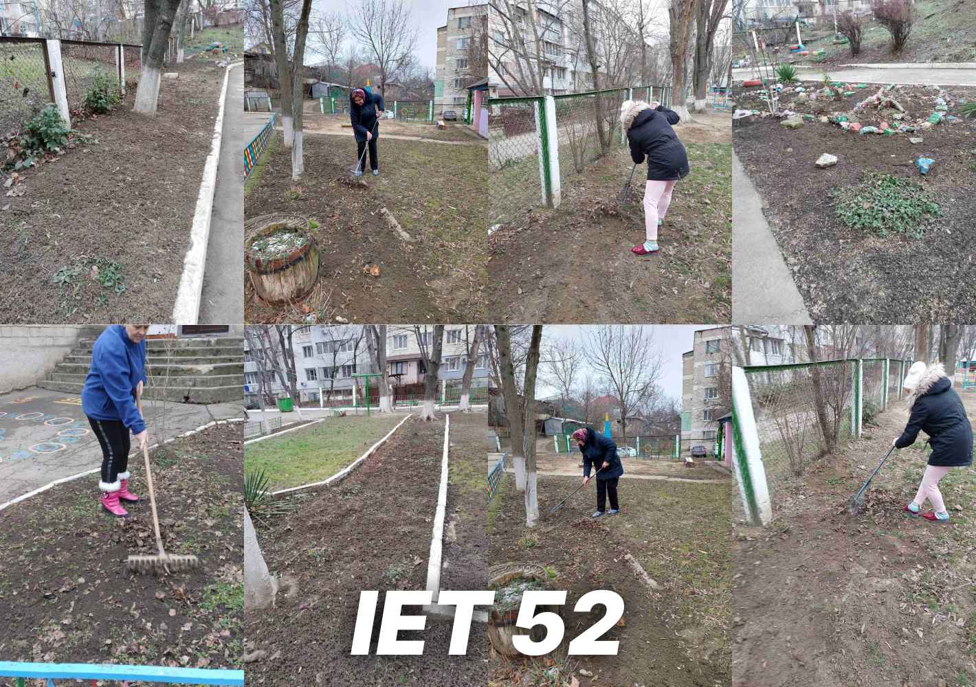 Acțiuni de salubrizare a teritoriului instituției de învățământ preșcolar nr. 52